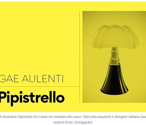 imagem de candeeiro Pipistrello de Gae Aulenti